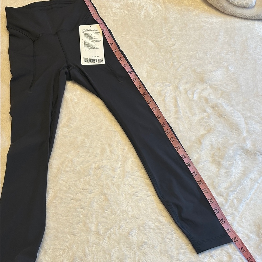 NWT lululemon Black Tights (Power Thru) - Picture 6 of 12